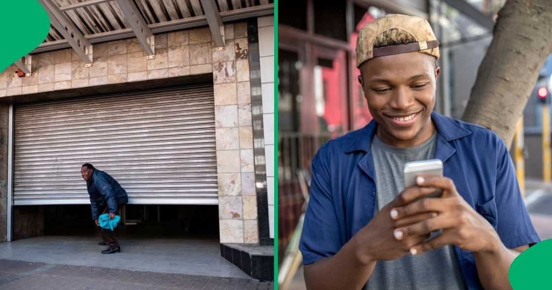 A Cape Town man was stuck in an ATM after shutters went down while he was busy inside.