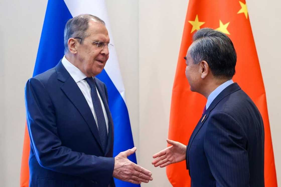 Chinese Foreign Minister Wang Yi met Russian counterpart Sergei Lavrov in Bali Thursday for talks Chinese Foreign Minister Wang Yi met Russian counterpart Sergei Lavrov in Bali Thursday for talks