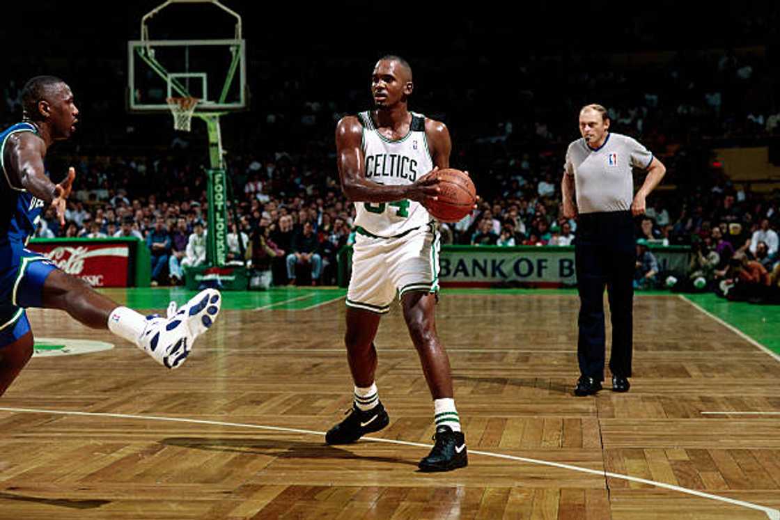 Kevin Gamble at the Boston Garden in Boston, Massachusetts