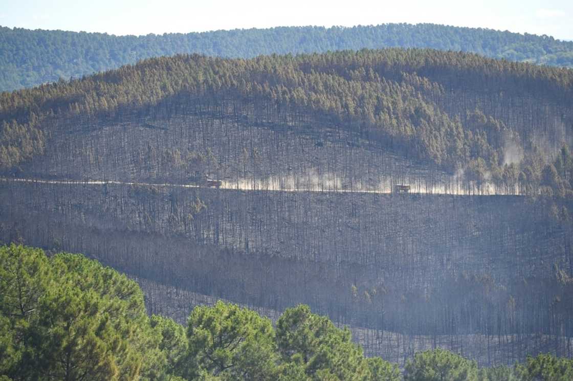 Described by emergency responders as a 'mega-fire', the blaze started near the village of Bordezac and forced people to evacuate