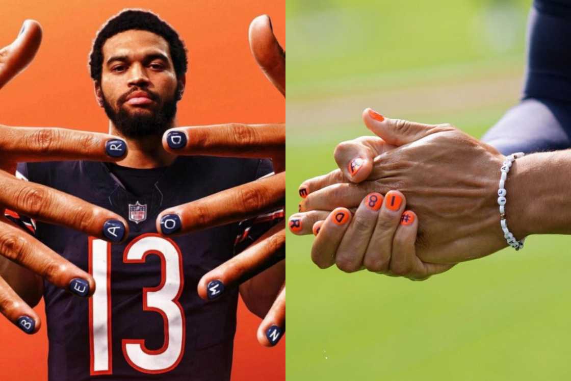 Caled Williams painted nails Caled Williams painted nails