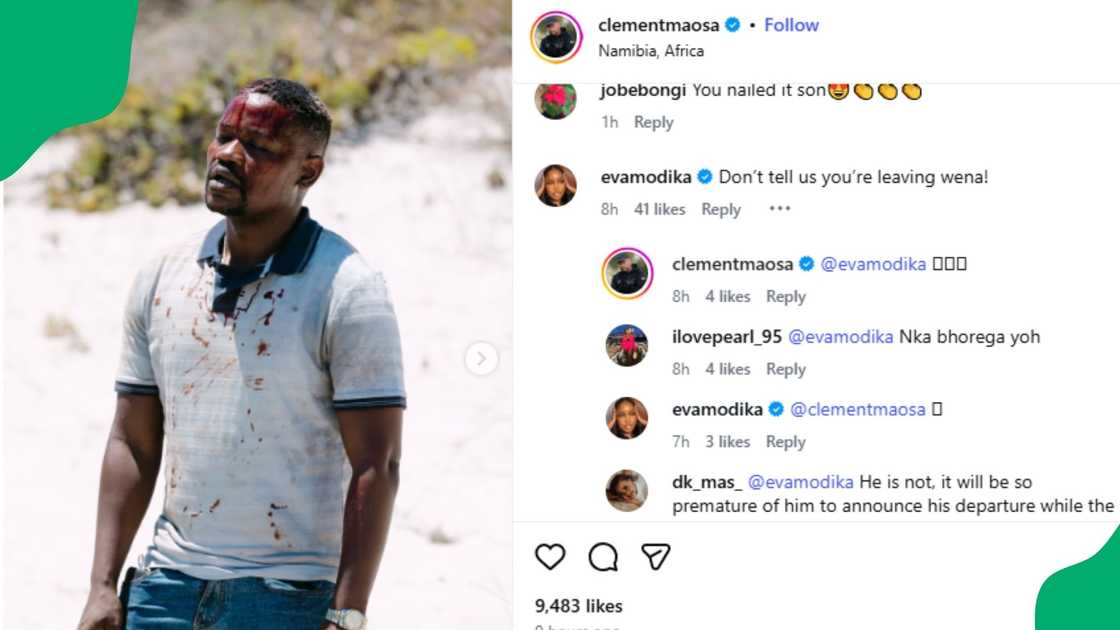 'Skeem Saam' fan Eva Modika is puzzled by Clement Maosa's post about the the desert 'Skeem Saam' fan Eva Modika is puzzled by Clement Maosa's post about the the desert