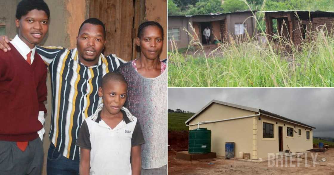 Young man goes from mud hut to brand new home worth R400 000 Young man goes from mud hut to brand new home worth R400 000