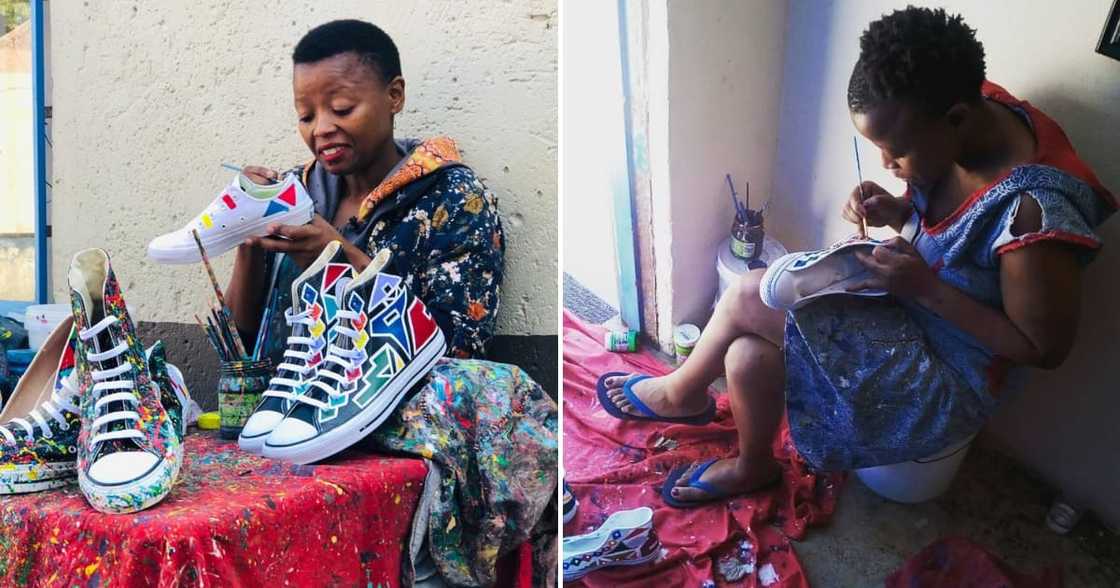 A single mom from Maboneng is working hard to support her family through her sneaker business