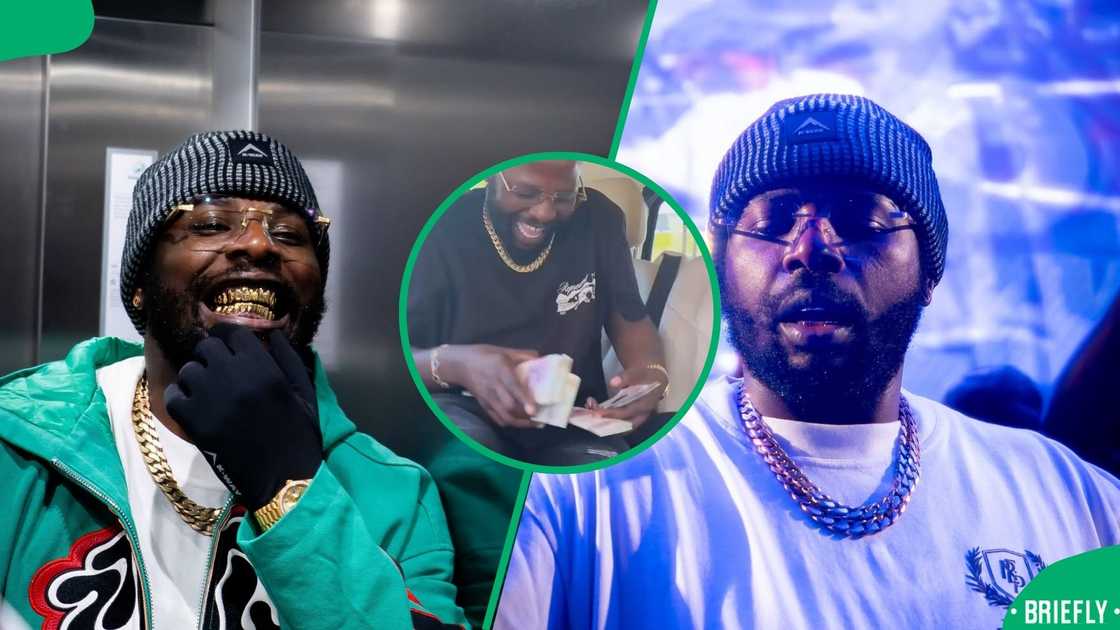 DJ Maphorisa flaunts stacks of British Pounds DJ Maphorisa flaunts stacks of British Pounds