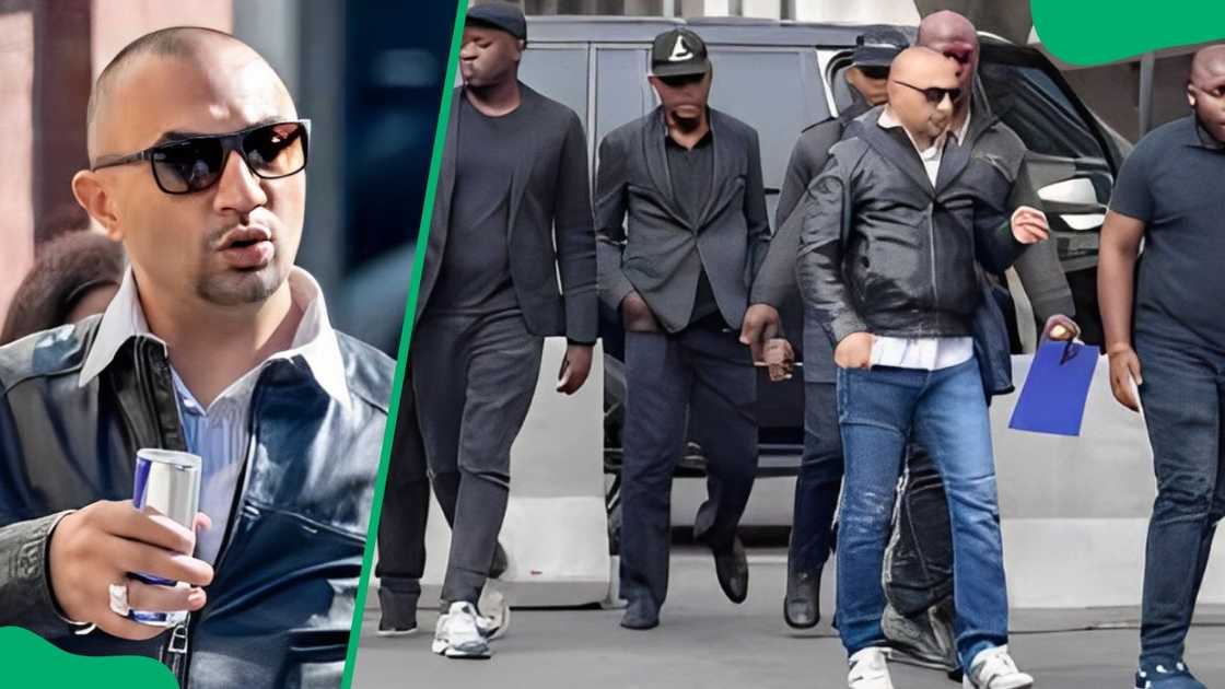 Nafiz Modack sorrounded by his bodyguards Nafiz Modack sorrounded by his bodyguards