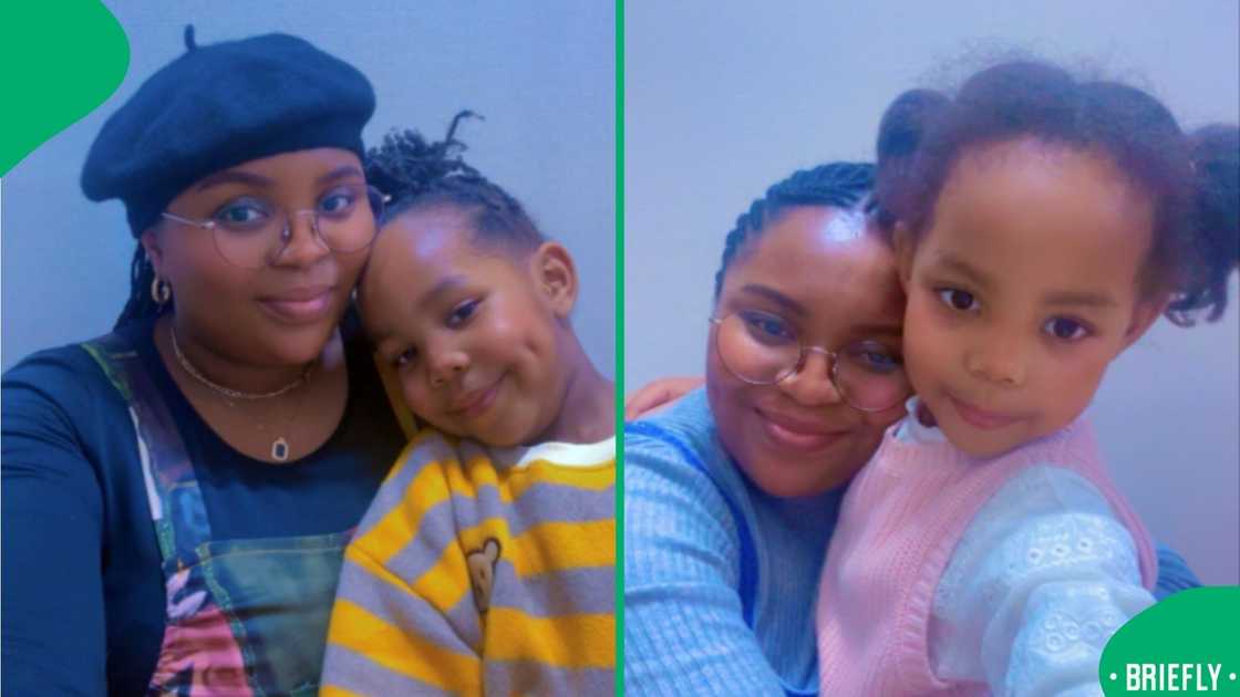 The visual on the right showed a Mzansi woman in Korea with her daughter