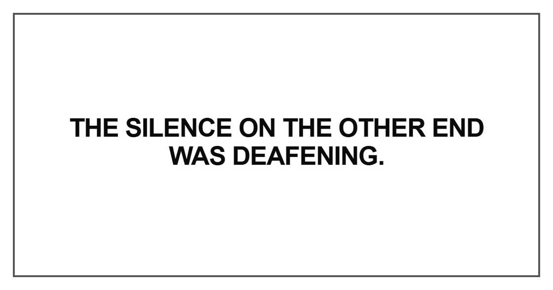 The silence on the other The silence on the other