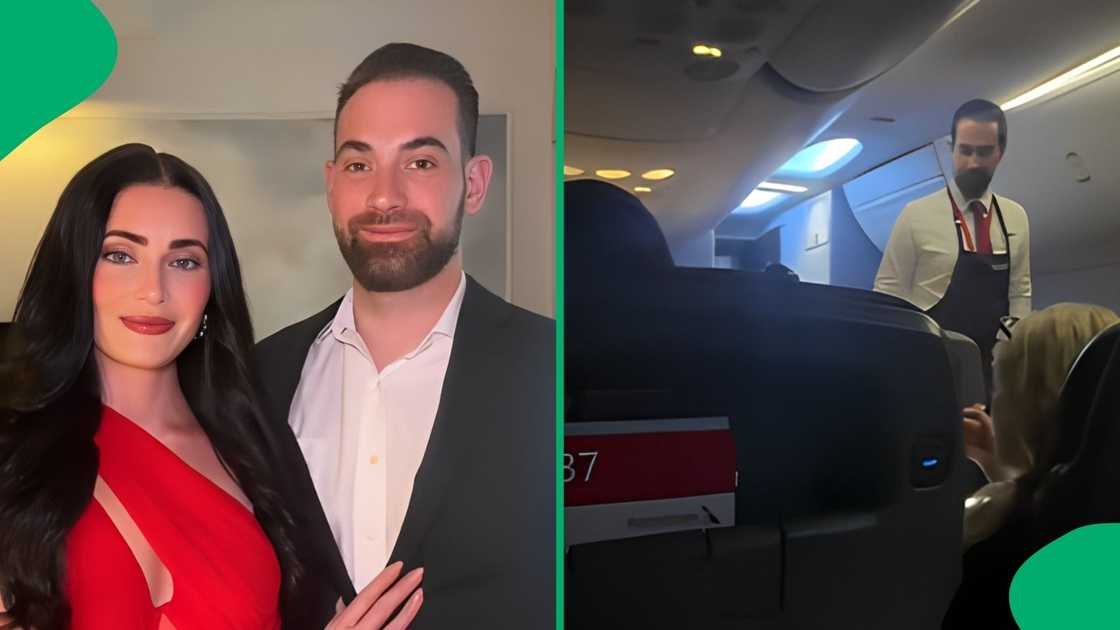A viral TikTok video of a couple who met on a flight attracted many comments from social media users. A viral TikTok video of a couple who met on a flight attracted many comments from social media users.