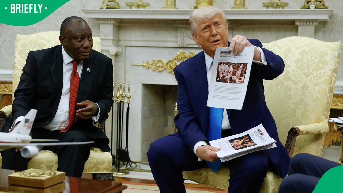 Donald Trump met with President Cyril Ramaphosa at the White House