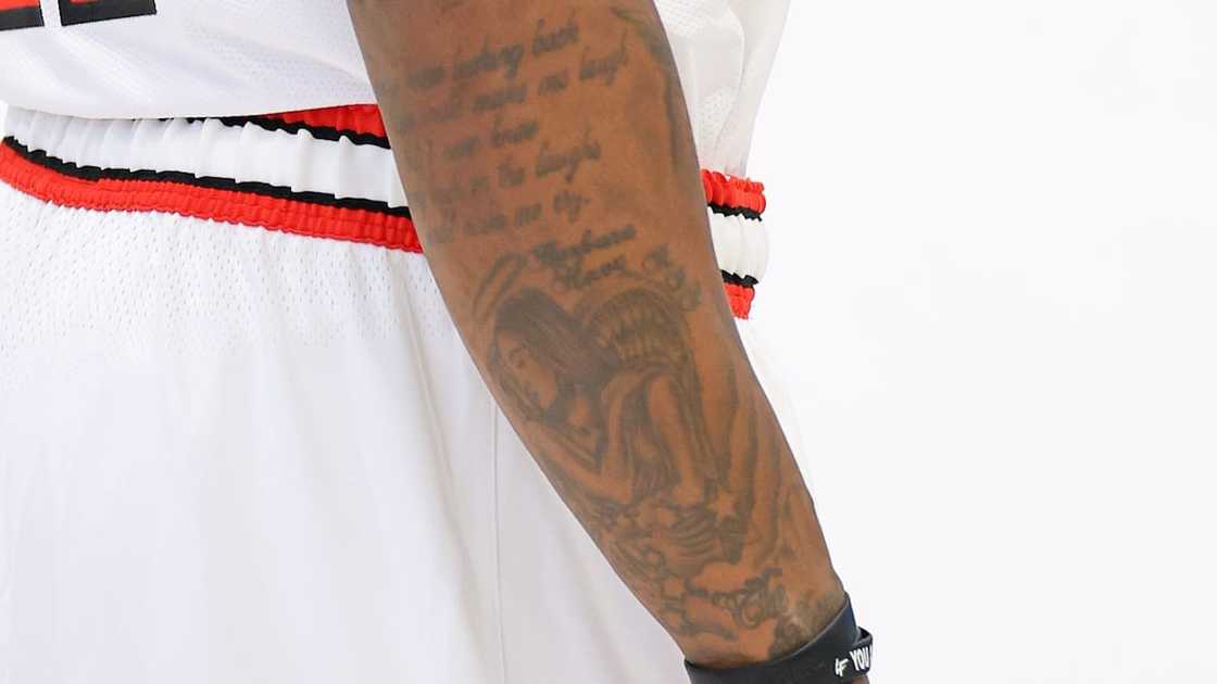 DeMar DeRozan's grandmother ink