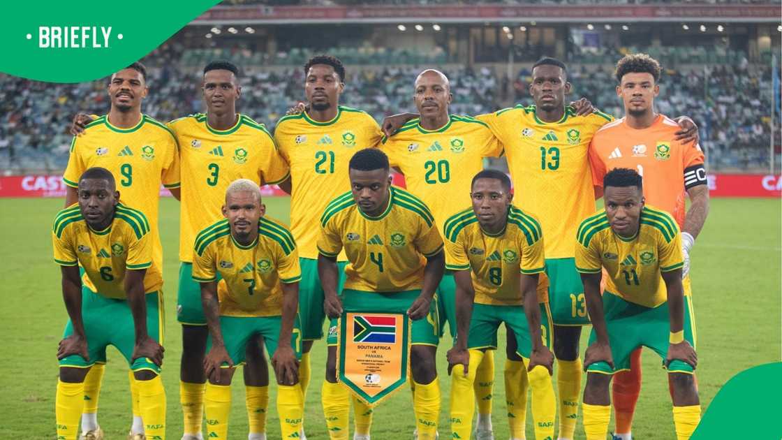 Bafana Bafana players pose for picture before match