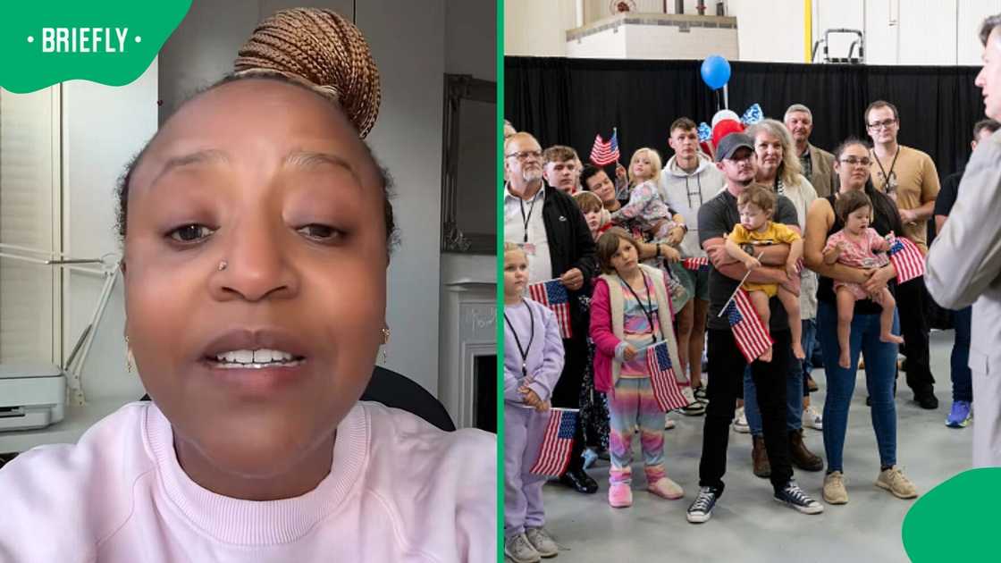 A woman shared how Afrikaner refugees in the US were allegedly struggling. A woman shared how Afrikaner refugees in the US were allegedly struggling.