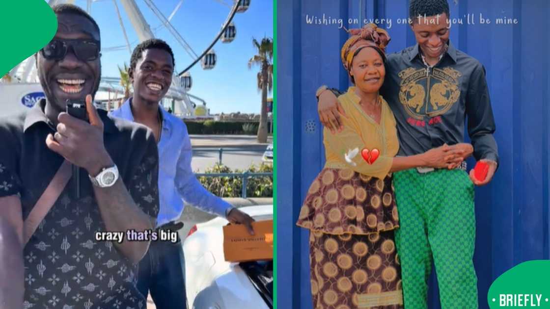 The visual on the right showed Daniel and his late mom The visual on the right showed Daniel and his late mom