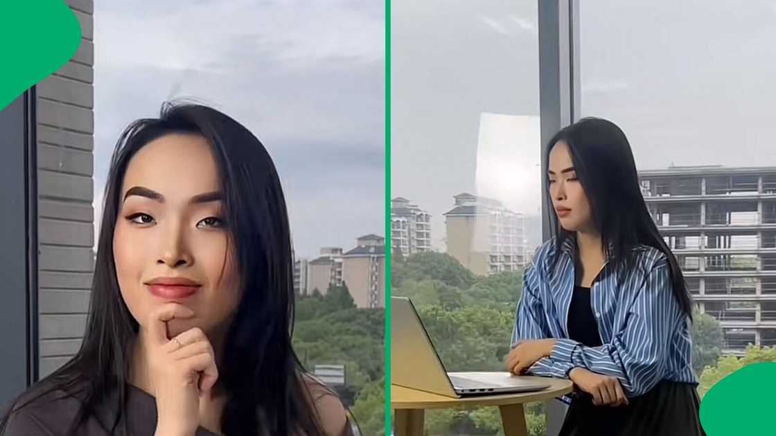 A TikTok video shows a woman unveiling her impressive AI phone hack to nail an interview.