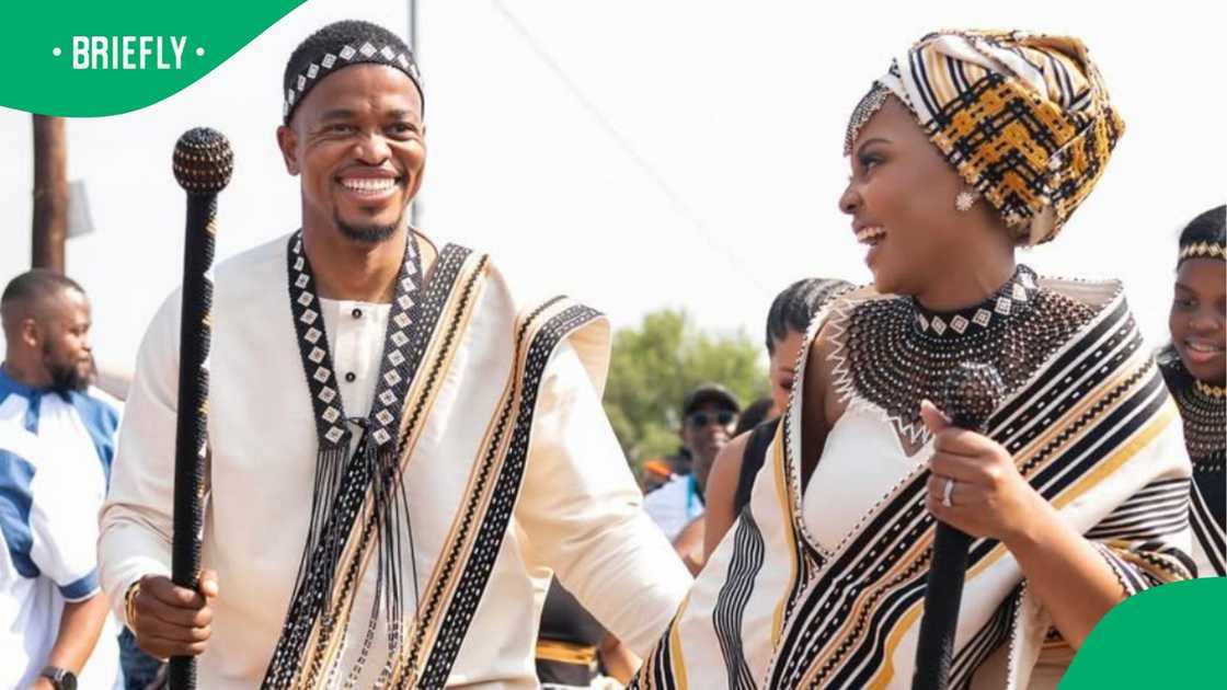 Mpho Popps shared pictures from his wedding