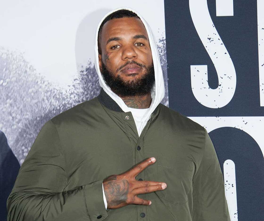 The Game arrives at the "Straight Outta Compton" premiere in Los Angeles The Game arrives at the "Straight Outta Compton" premiere in Los Angeles