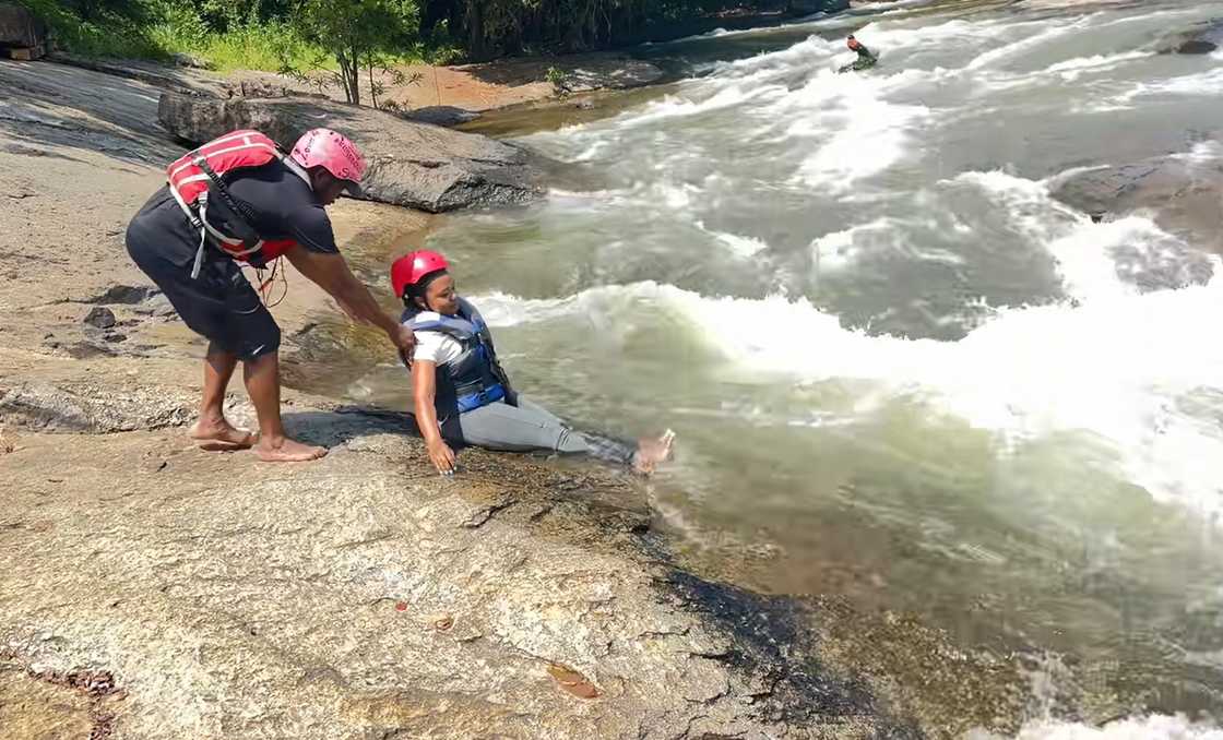 Others were keen to know how much the activity cost, jokingly saying they wouldn't pay to risk their lives Others were keen to know how much the activity cost, jokingly saying they wouldn't pay to risk their lives