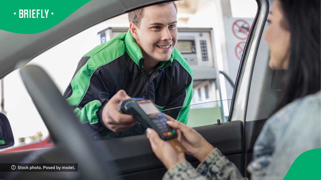 People who attend the mans petrol station love his service. People who attend the mans petrol station love his service.