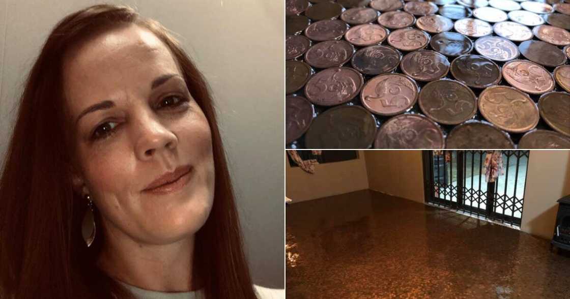 SA Accountant, Decorates Floor, 50 Thousand 50c Coins, Twitter reactions, Karmen Swanepoel SA Accountant, Decorates Floor, 50 Thousand 50c Coins, Twitter reactions, Karmen Swanepoel