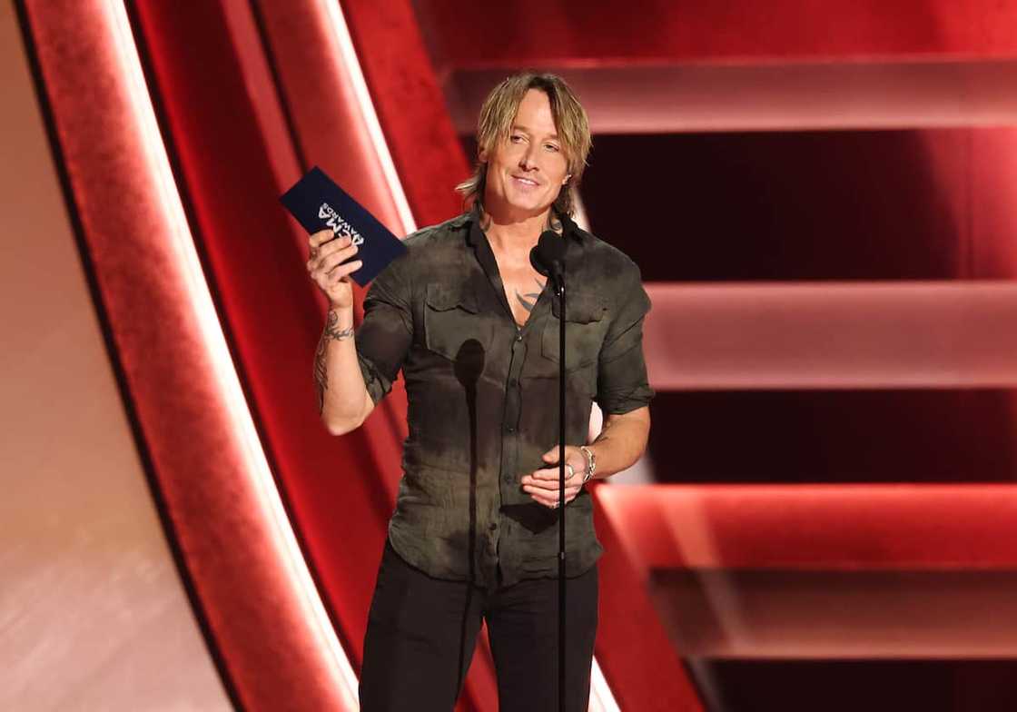 Keith Urban speaks onstage Keith Urban speaks onstage