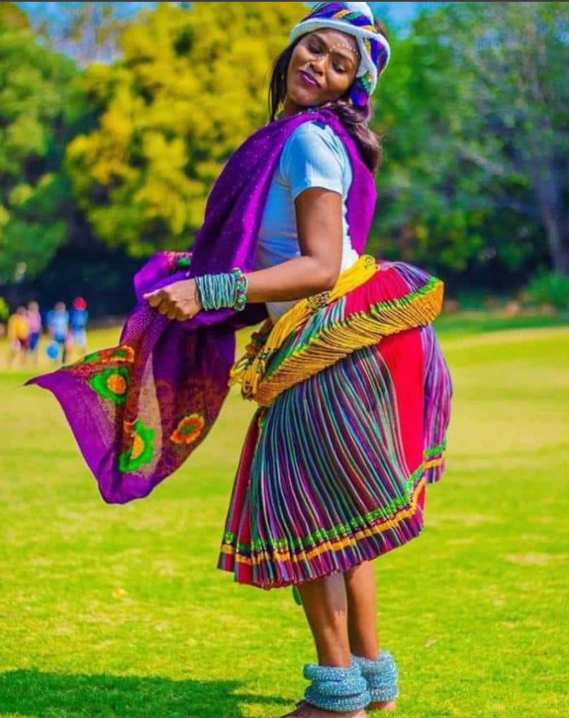 Tsonga culture includes dancing with a traditional skirt