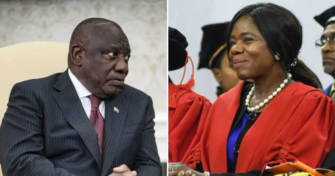 President Cyril Ramaphosa and Thuli Madonsela