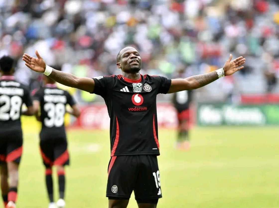 Tshegofatso Mabasa shines with a brilliant hat-trick in, the Nedbank Cup round of 16 against Baroka FC!The Orlando Pirates striker takes home the Man of the Match award. Tshegofatso Mabasa shines with a brilliant hat-trick in, the Nedbank Cup round of 16 against Baroka FC!The Orlando Pirates striker takes home the Man of the Match award.