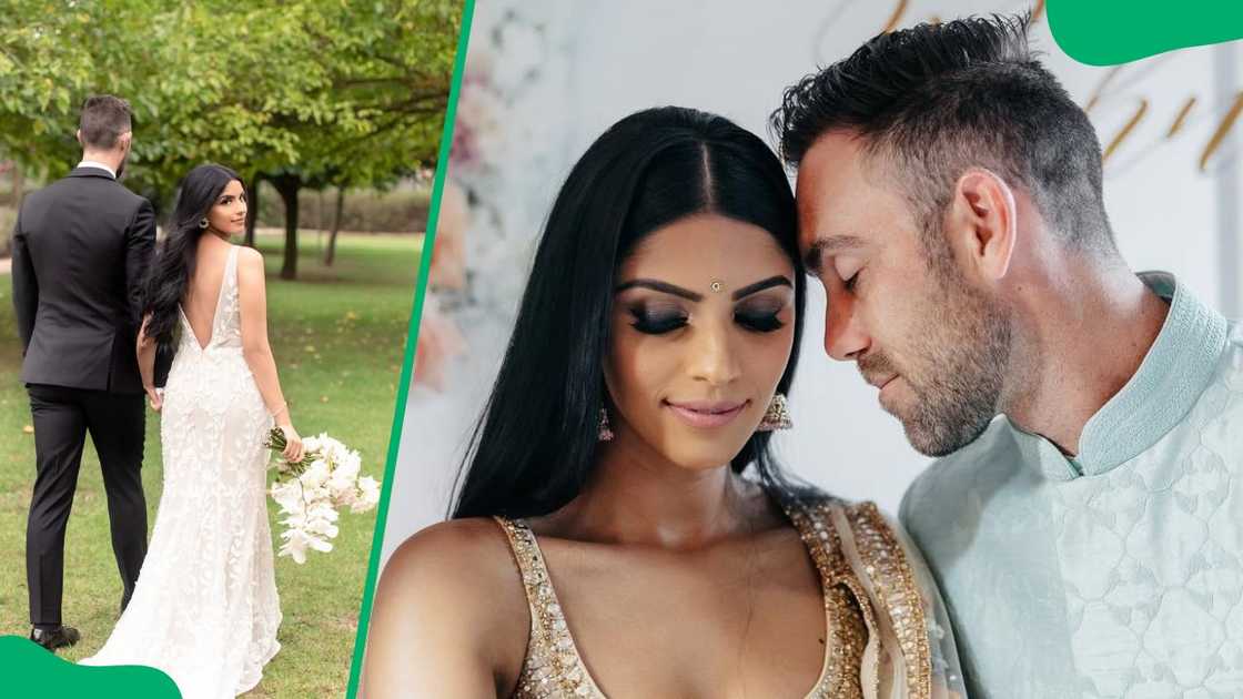 Vini Raman and Glenn Maxwell during their 2022 wedding ceremony Vini Raman and Glenn Maxwell during their 2022 wedding ceremony