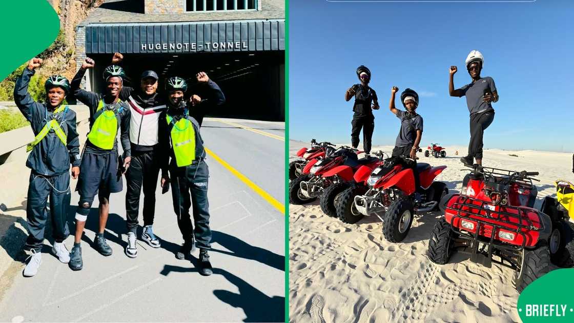 TikTok users were happy to see the three cyclists enjoying their Cape Town stay TikTok users were happy to see the three cyclists enjoying their Cape Town stay