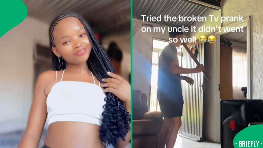 The visual on the right showed Legacy's sibling holding a stick