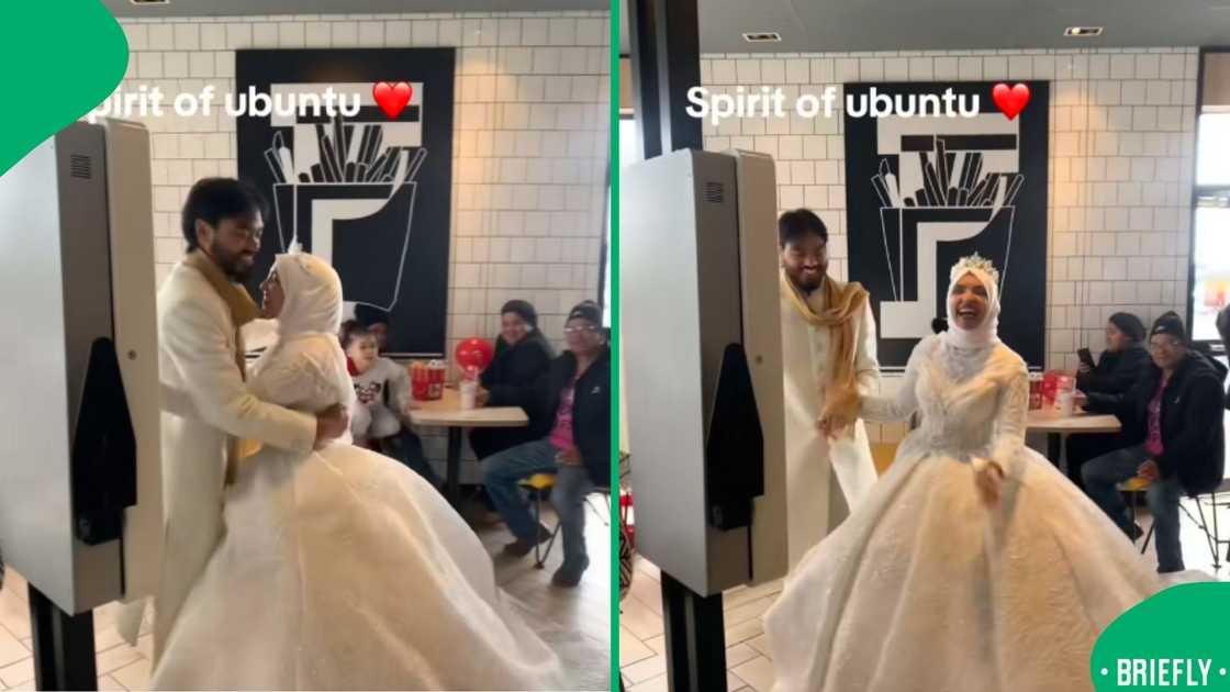 A South African pair tied the knot inside a McDonald’s, and a video of the moment with their supportive loved ones quickly went viral