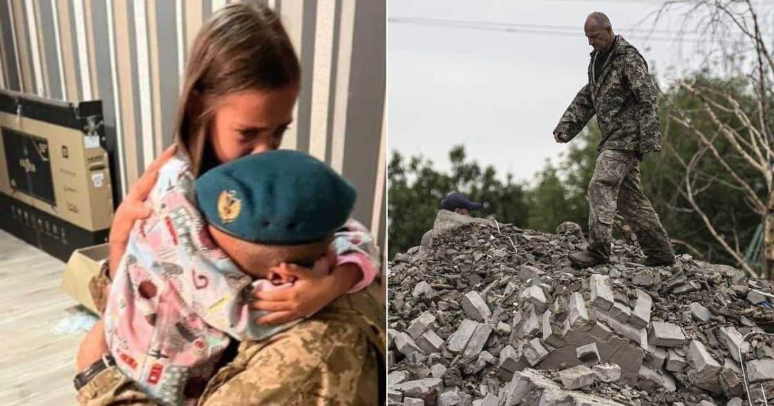 Soldier, Russia Ukraine conflict, war, soldier reunites with daughter Soldier, Russia Ukraine conflict, war, soldier reunites with daughter