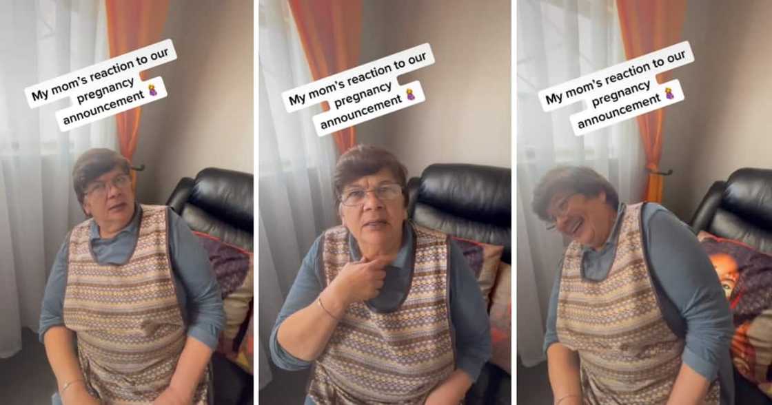 A pregnant lady shared the news of her pregnancy wit her mother, and the reaction is very sweet A pregnant lady shared the news of her pregnancy wit her mother, and the reaction is very sweet