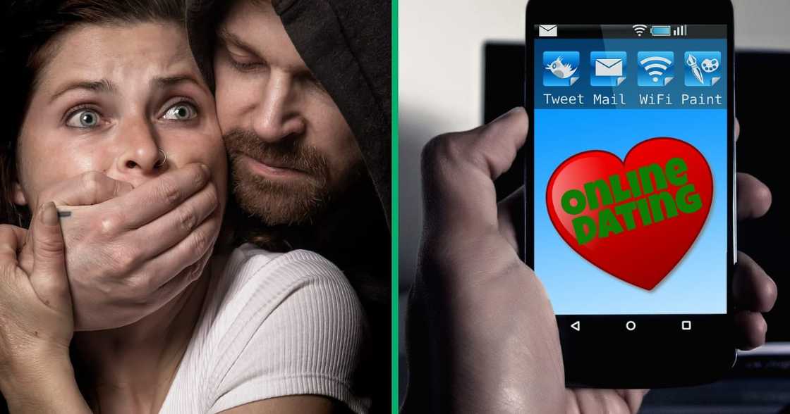 A man kidnaps a woman she met on a dating site. A man kidnaps a woman she met on a dating site.