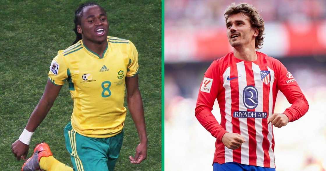 Antoine Griezmann copied Siphiwie Tshabalala's 2010 World Cup celebration.