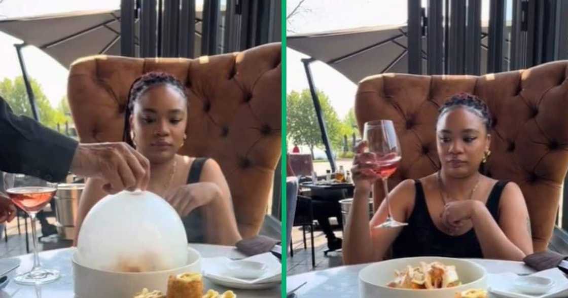 TikTok video of smoke display at Gauteng eatery