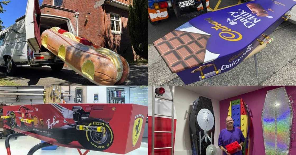 Ross Hall's colourful coffins have changed the tone of funerals in New Zealand. Photos: Ross Hall. Ross Hall's colourful coffins have changed the tone of funerals in New Zealand. Photos: Ross Hall.