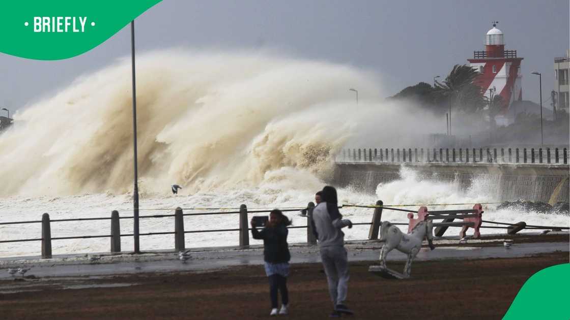 Residents are advised to stay away from the water along the southern coastline Residents are advised to stay away from the water along the southern coastline