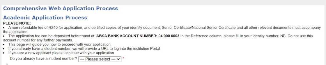 TUT online application portal TUT online application portal