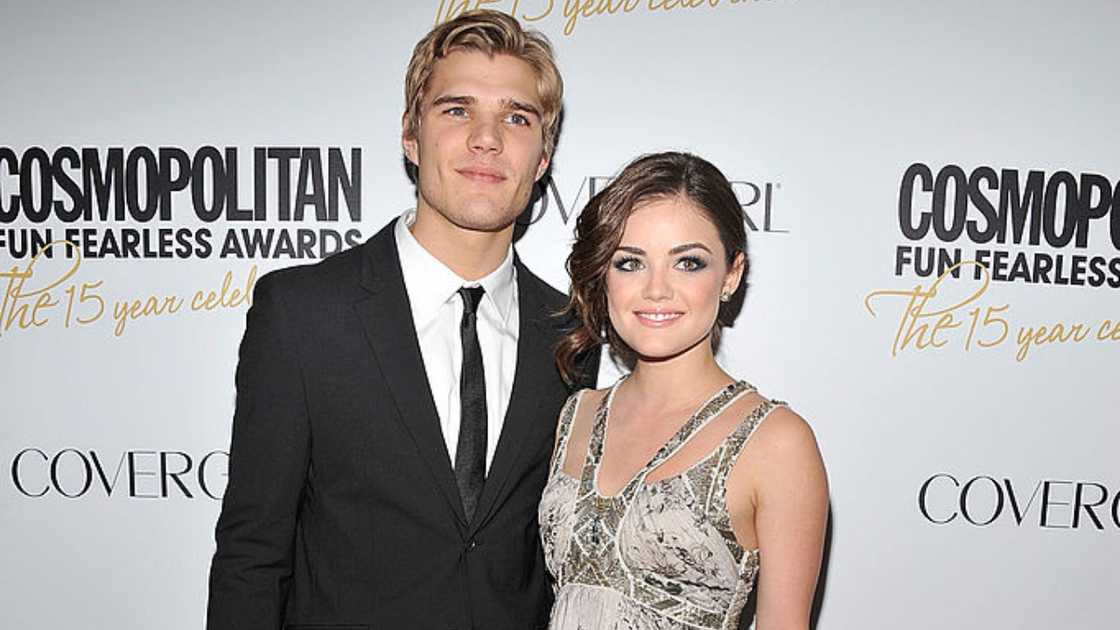 Chris Zylka and Lucy Hale in New York City.