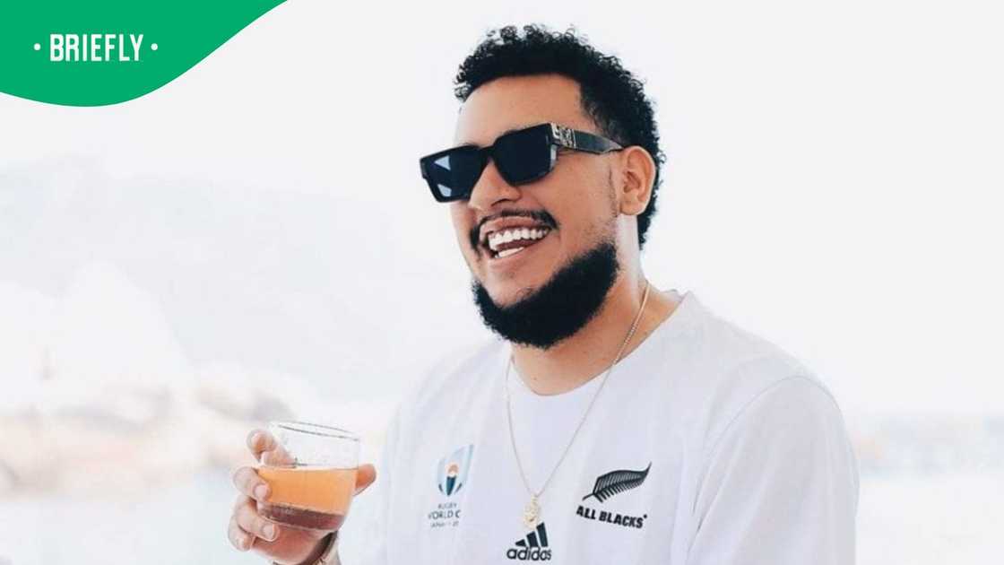 AKA's daughter Kairo modelled wearing his jacket.