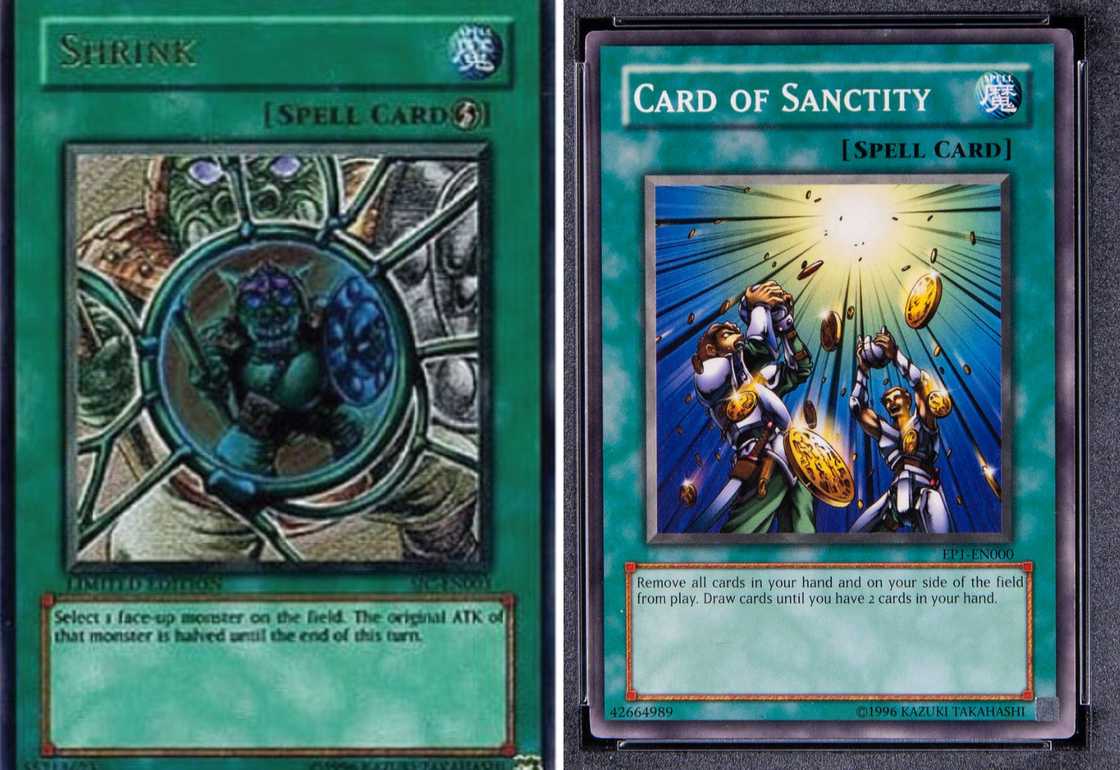 Shrink and Card of Sanctity cards