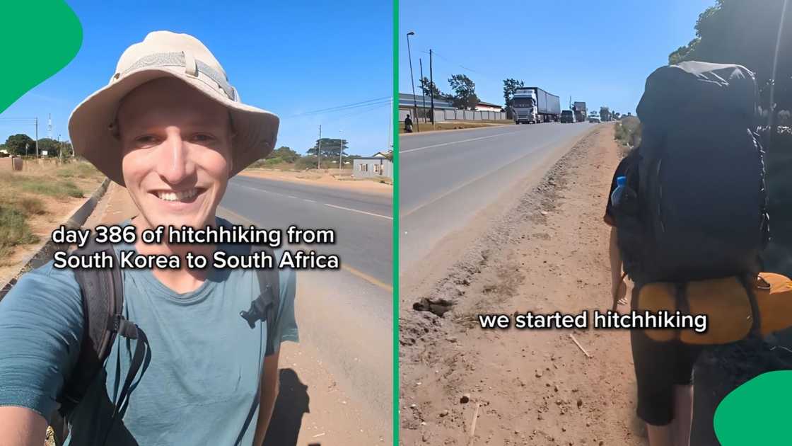 Social media users offered major support and warned the hitchhiker to remain safe Social media users offered major support and warned the hitchhiker to remain safe
