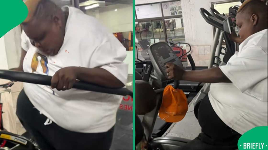 A motivational moment of Tsekeleke training at the gym inspired Mzansi with his energy and effort