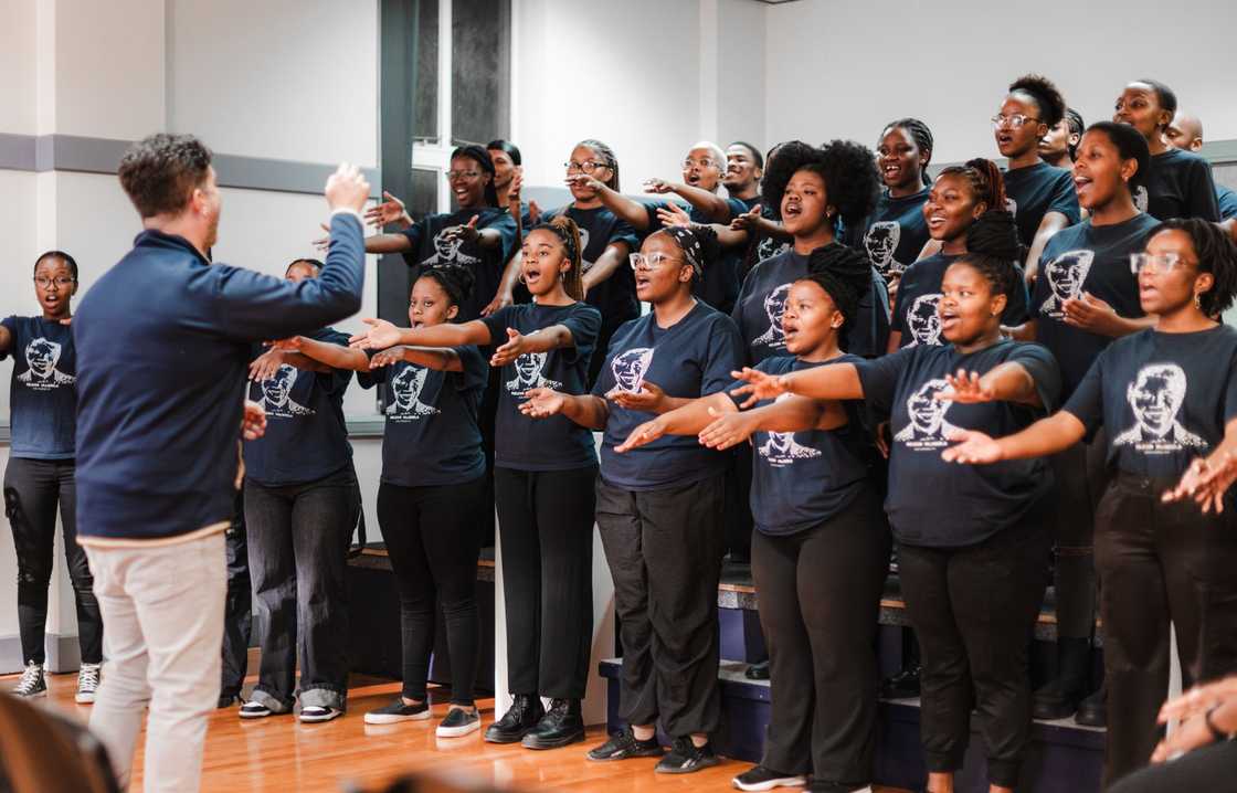 The NMU choir during a practice session The NMU choir during a practice session