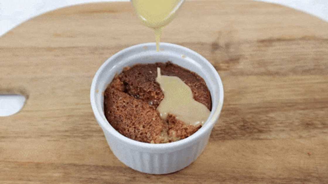 Malva pudding with butterscotch sauce