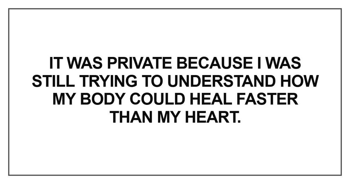 It was private because I was still trying to understand It was private because I was still trying to understand