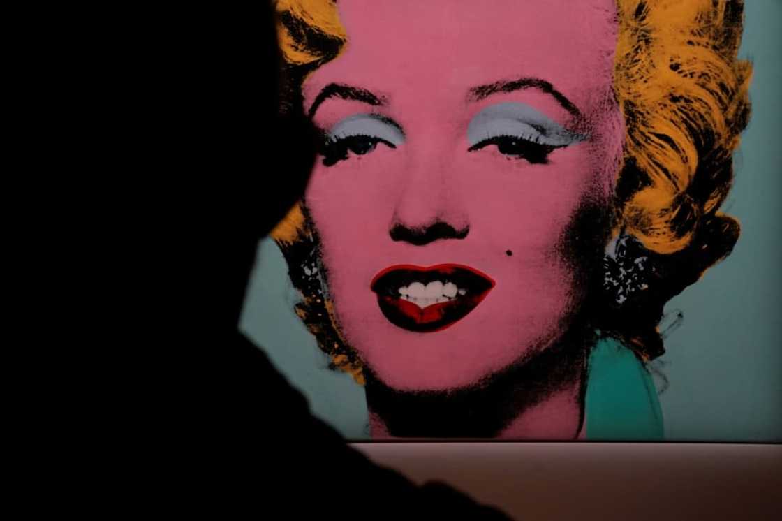 Andy Warhol's 1964 'Shot Sage Blue Marilyn' on display in New York Andy Warhol's 1964 'Shot Sage Blue Marilyn' on display in New York