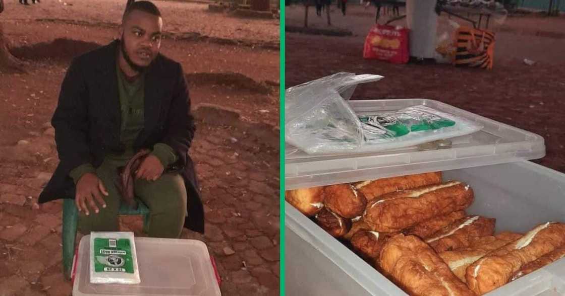 Man selling doughnuts Man selling doughnuts